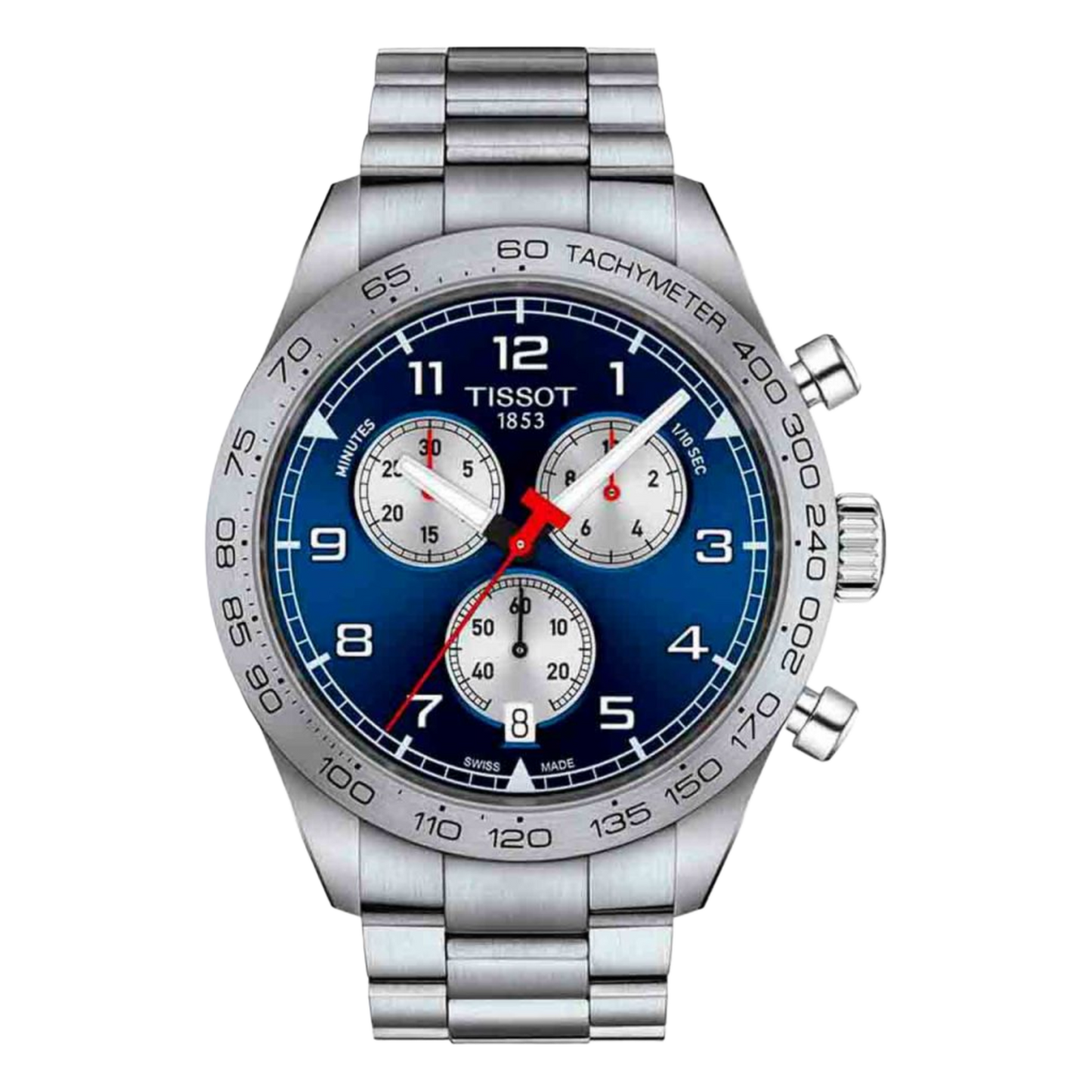 Tissot PRS 516 T1316171104200 Chronograph Blue Dial Stainless Steel Bracelet Men's Watch