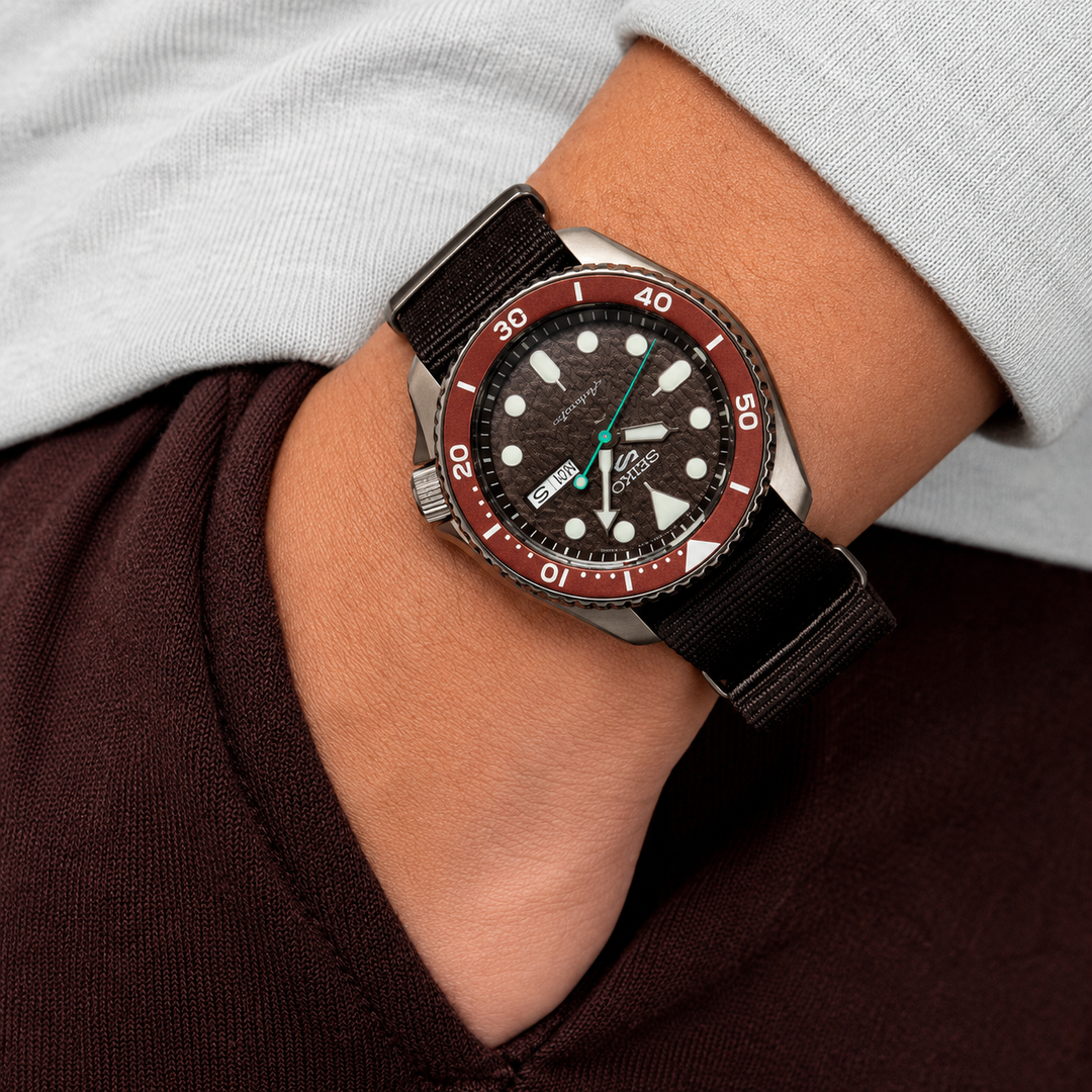Seiko 5 Sports SRPD85K1 Field  Nylon Strap Brown Dial Men's Watch