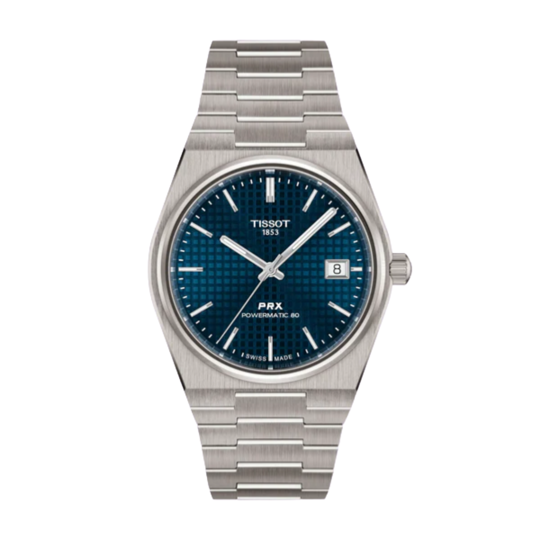 Tissot PRX T1378074404100 Powermatic 80 - Titanium (38mm) Blue Dial / Titanium Bracelet Men's Watch