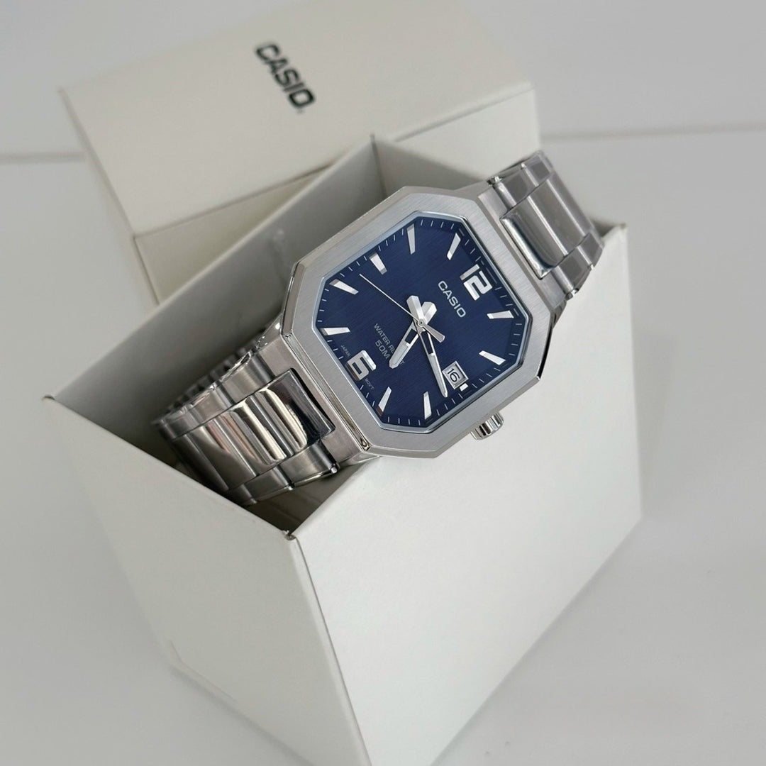 Casio Standard MTP-B195D-2AV Analogue Quartz Blue Dial Steel Strap Men’s Watch