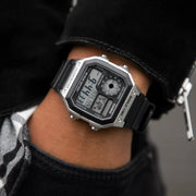 Casio ‘Royale’ AE-1200WH-1CVEF Digital Multifunction World Timer Resin Strap Men’s Watch