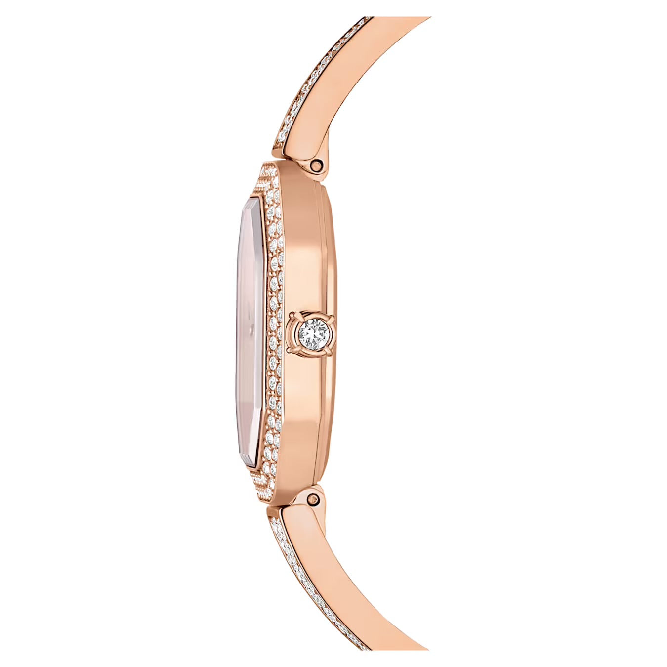 Swarovski Women's Dextera   5672992 (20mm) Silver Dial / Crystal Set Rose Gold-Tone Stainless Steel Bracelet  Watch