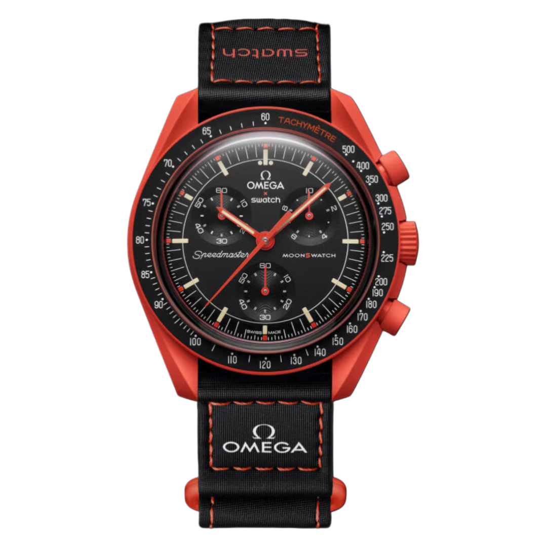 Omega x Swatch Mission on Earth: Lava SO33O100 Speedmaster Chronograph ‘Popular’ Men’s Watch