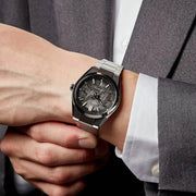 Casio Edifice EFK-100 Series EFK-100CD-1ADR Mechanical (39mm) Forged Carbon Dial / Stainless Steel Bracelet Mens Watch