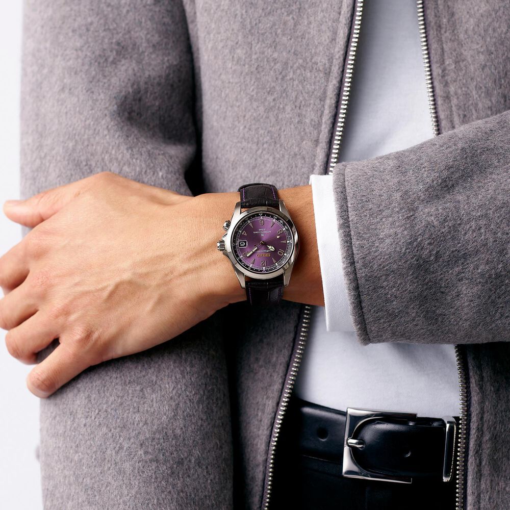 Seiko 145th Anniversary HBC006J1 Alpinist Mechanical Limited Edition in Edo Purple Men's Watch