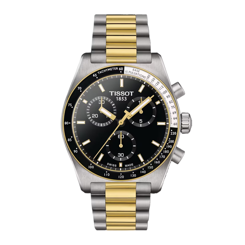 Tissot PR516 Quartz Chronograph (40mm) Black Dial / Two Tone