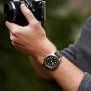 Hamilton Khaki Field Expedition H70225830 Automatic (37mm) Black Dial / Green Leather Strap Men's Watch