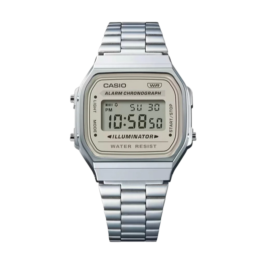 Casio A168WA-8A Vintage Digital Stainless Steel Men & Women Watches