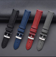 Genuine Leather Checkered Cross Pattern 18mm, 20mm and 22mm Replacement Watch Strap for Seiko, Citizen, Casio, etc