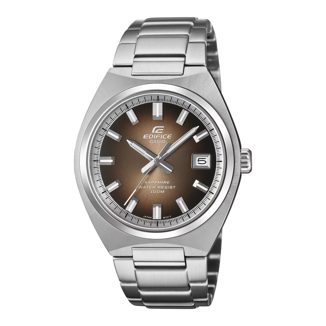 Casio EDIFICE EFB-109D-5AV Sports Classic (38.5mm) Brown Dial / Stainless Steel Bracelet Sapphire Crystal Mens Watch