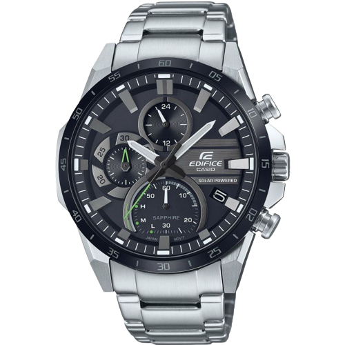 Casio Edifice EFS-S620DB-1AVUEF Solar Chronograph Black Dial Sapphire Crystal Stainless Steel Bracelet Men's Watch