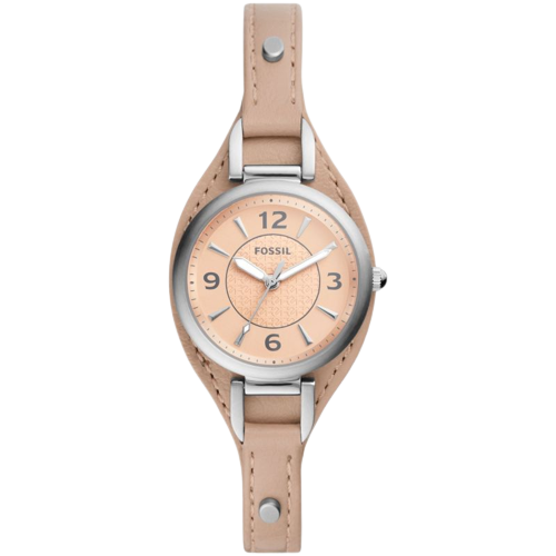 Fossil  ES5213 Pink Dial Pink Eco Leather Strap Women's Watch