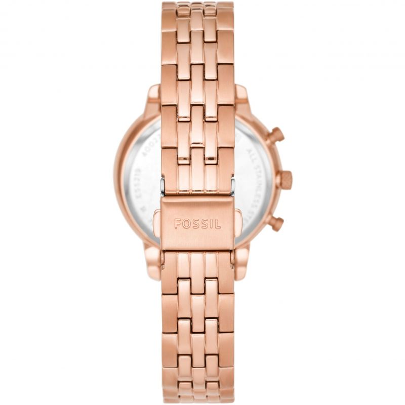 Fossil ES5218 Brown Mother of Pearl Dial Rose Gold Stainless Steel Chronograph Women's Watch