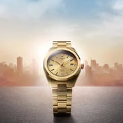 Tissot PRC 100 Solar (34mm) T1518223302100 Gold Dial / Gold PVD Stainless Steel Bracelet Women's Watch