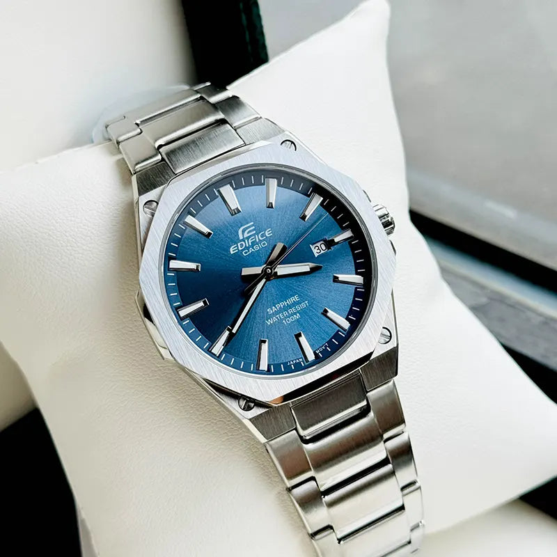 Casio Edifice EFR-S108D-2A Slim Analogue (40mm) Sapphire Crystal Blue Dial / Stainless Steel Men's Watch