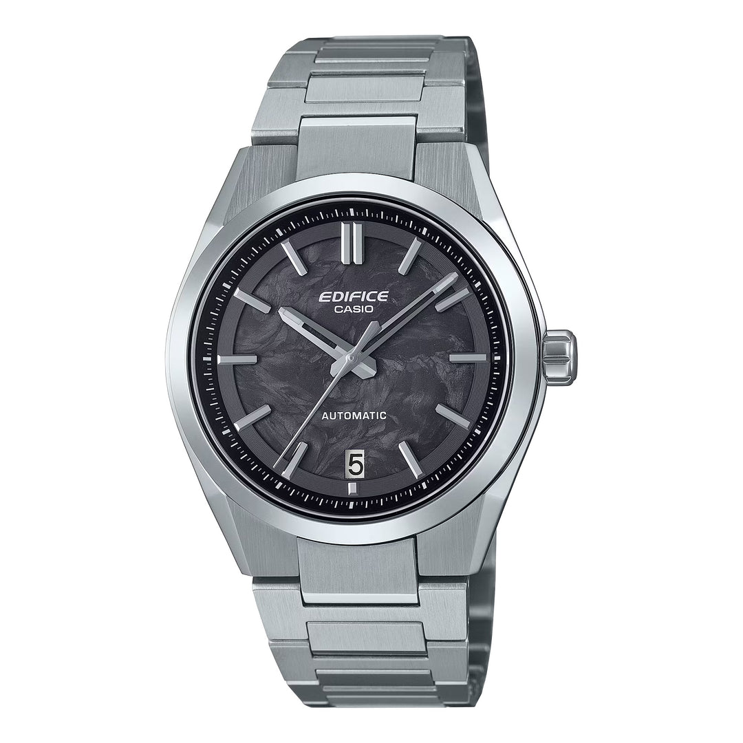 Casio Edifice EFK-100 Series EFK-100CD-1ADR Mechanical (39mm) Forged Carbon Dial / Stainless Steel Bracelet Mens Watch
