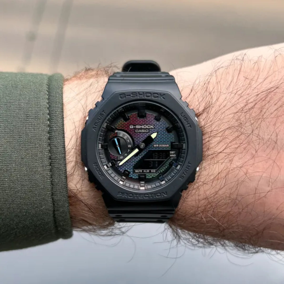 Casio  G-Shock  GA-2100RW-1A ‘Rainbow Brick Wall’ Octagon Series Resin strap Men’s Watch