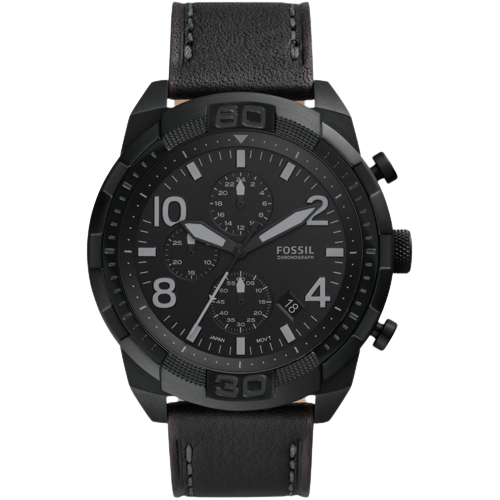 Fossil FS5874 Bronson Chronograph Eco Black Leather Strap Men's Watch