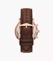 Fossil FS6026 Neutra Chronograph 44mm Brown Dial Brown Leather Strap Men's Watch