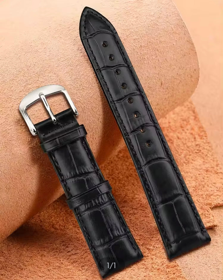 Maikes Croc Style Genuine Leather  Replacement watch strap