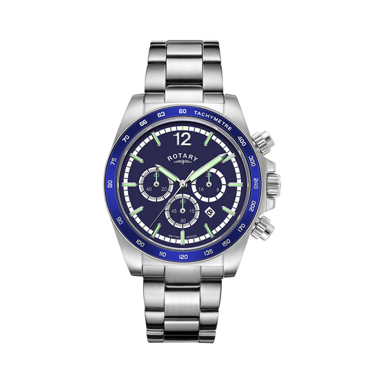 Rotary GB05440/05 Henley Stainless Steel Bracelet Blue Dial Men's Watch