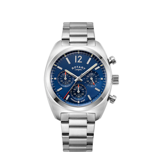 Rotary GB05485/05 Avenger Sport Chronograph Blue Dial Stainless Steel Bracelet Men's Watch