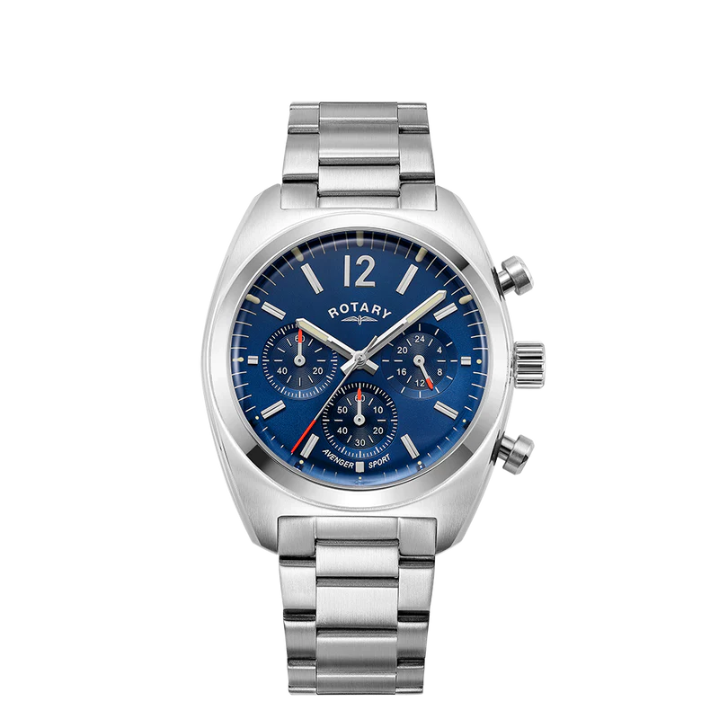 Rotary GB05485/05 Avenger Sport Chronograph Blue Dial Stainless Steel Bracelet Men's Watch