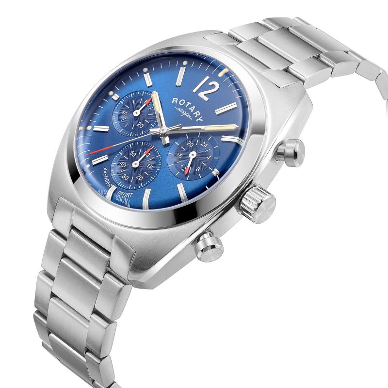 Rotary GB05485/05 Avenger Sport Chronograph Blue Dial Stainless Steel Bracelet Men's Watch