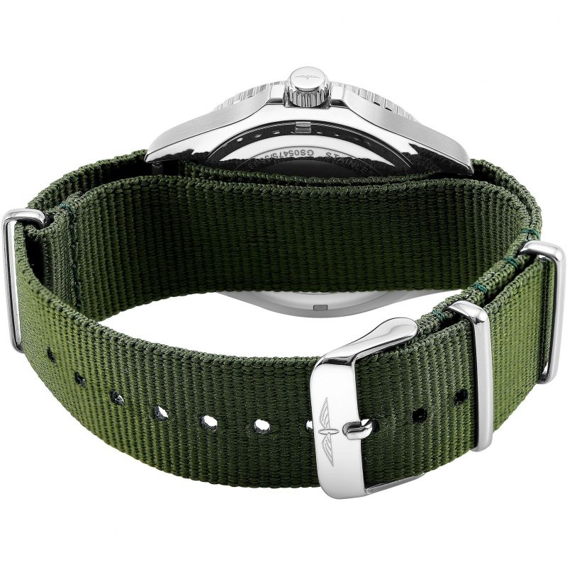 Rotary GS05475 56 Commando Green Dial Green NATO Strap Men s Watch