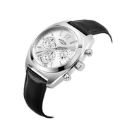 Rotary GS05485/59 Avenger Sport Chronograph Silver Dial Black Leather Strap Men's Watch