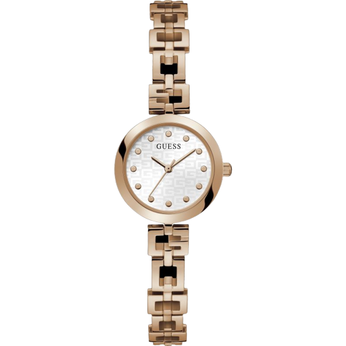 Guess GW0549L3 Silver Logo Dial Rose Gold Tone Stainless Steel Bracelet Women's Watch