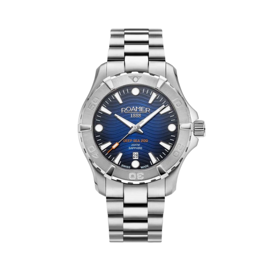 Roamer Deep Sea 200  Blue Dial  Stainless Steel Bracelet 860833 41 45 70 Men's Watch