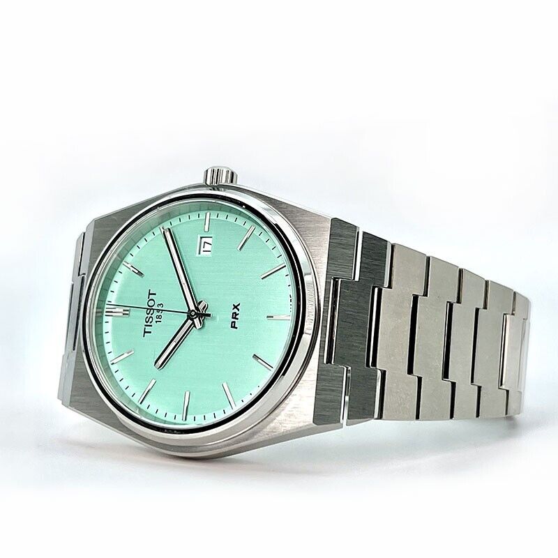 Tissot PRX T1374101109101 Green Dial  Stainless Tiffany Dial Men's Watch