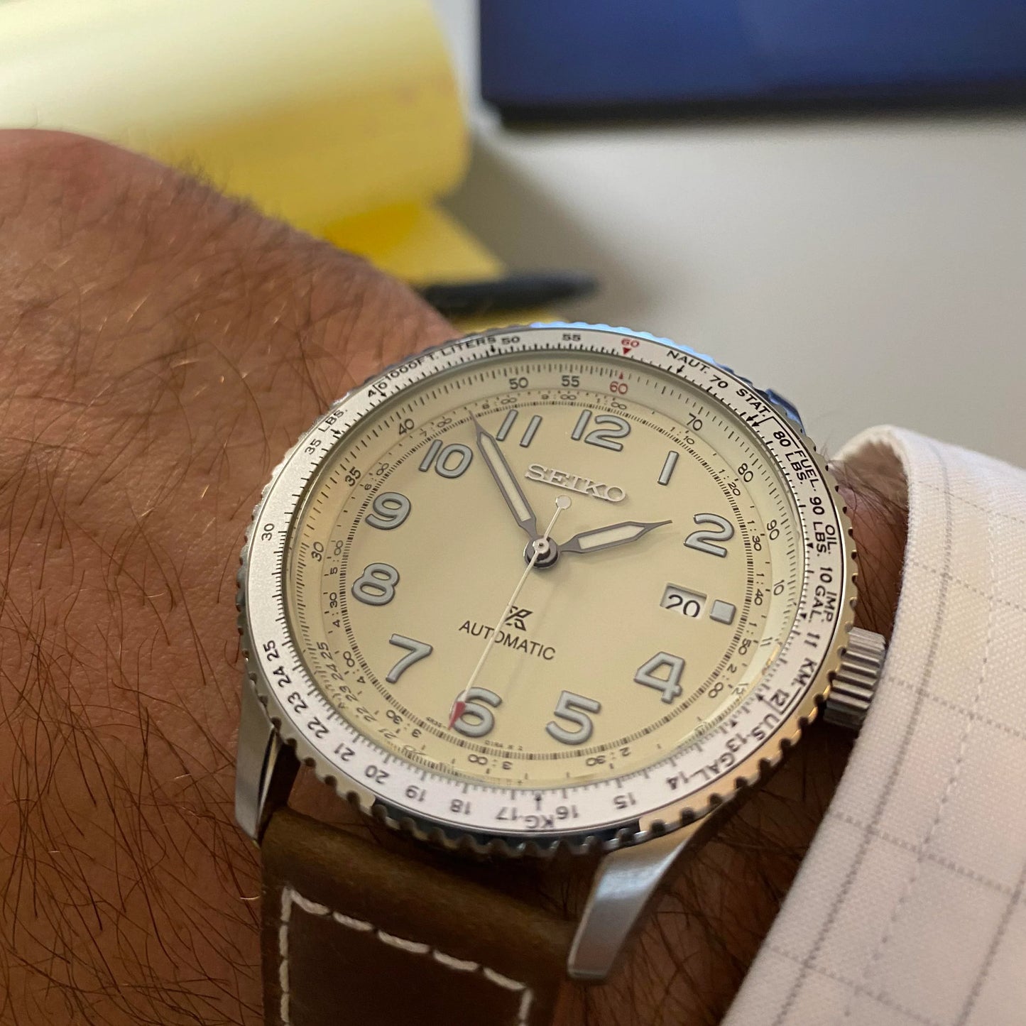 Seiko Prospex Sky Aviator Pilot Automatic SRPB59K1 Cream Dial