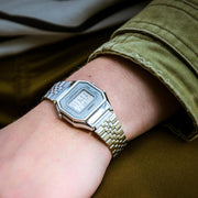 Casio Vintage Illuminator (28.6mm) Digital Dial / Stainless Steel  LA680WGA-7 Silver Dial Women's Watch