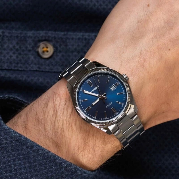 Casio MTP-1302PD-2A Enticer Blue Analog Men's Watch – mzwatcheslk