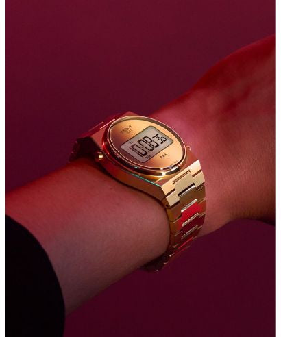 Tissot T1374633302000 PRX Digital 40mm Digital Dial Gold Tone Stainless Steel Bracelet Men's & Women's Watch