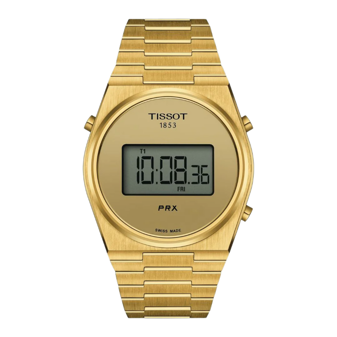 Tissot T1374633302000 PRX Digital 40mm Digital Dial Gold Tone Stainless Steel Bracelet Men's & Women's Watch