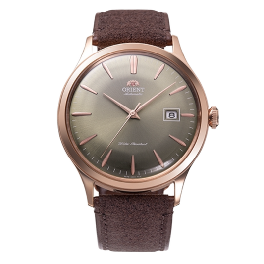 Orient Bambino RA-AC0P04Y Japan Made Version 4  Bronze dial  Leather Strap Automatic Men's Watch