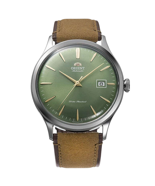 Orient Bambino RA-AC0P01E 2nd Generation Green dial Automatic  Leather Strap Men's Watch