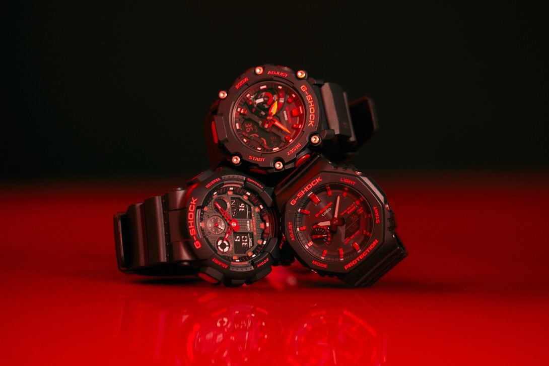 G shock black on sale and red series