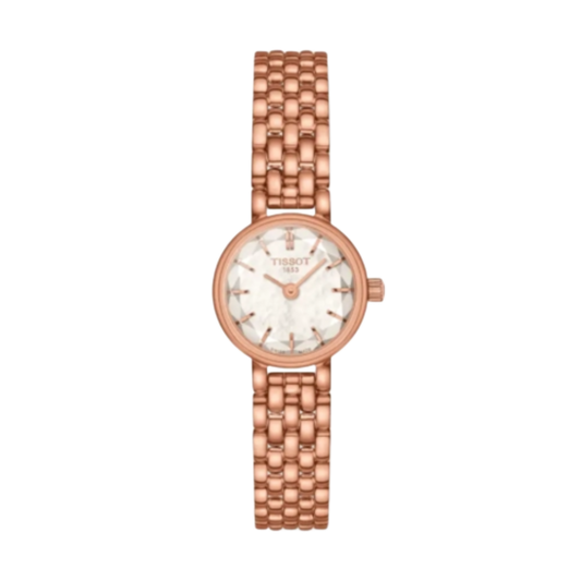 Tissot T1400093311100  Lovely | Facetted Mother-of-Pearl Dial | Rose Gold Stainless Steel Bracelet  Women’s Watch