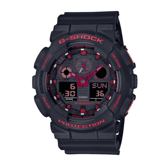 Casio G-Shock Ignite Red Series Resin Band  GA-100BNR-1AER Men's Watch