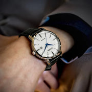 Citizen Eco-Drive Black Leather Strap White Dial BM7461-18A Men's Watch