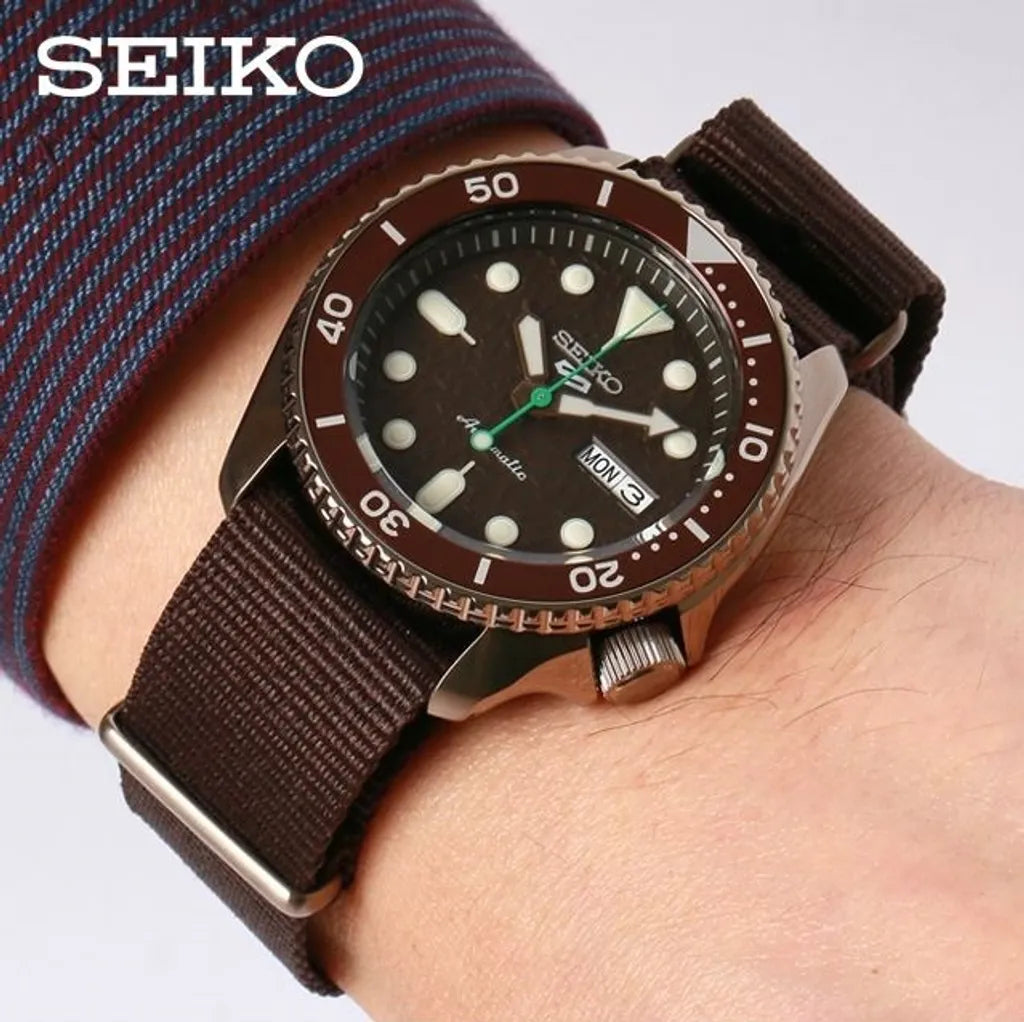 Seiko 5 Sports SRPD85K1 Sports Field  Nylon Strap Brown Dial Men's Watch