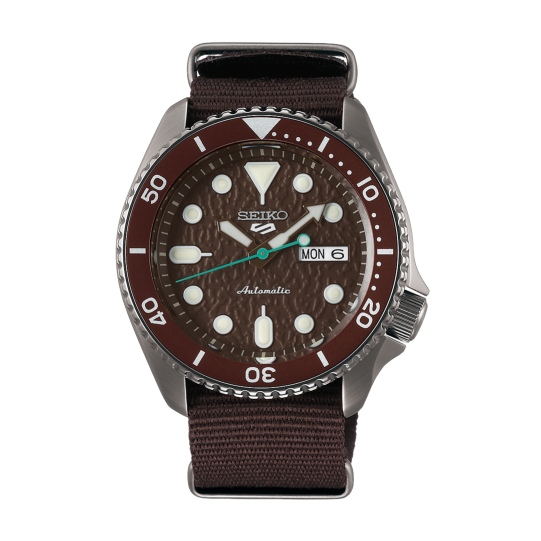 Seiko 5 Sports SRPD85K1 Sports Field  Nylon Strap Brown Dial Men's Watch