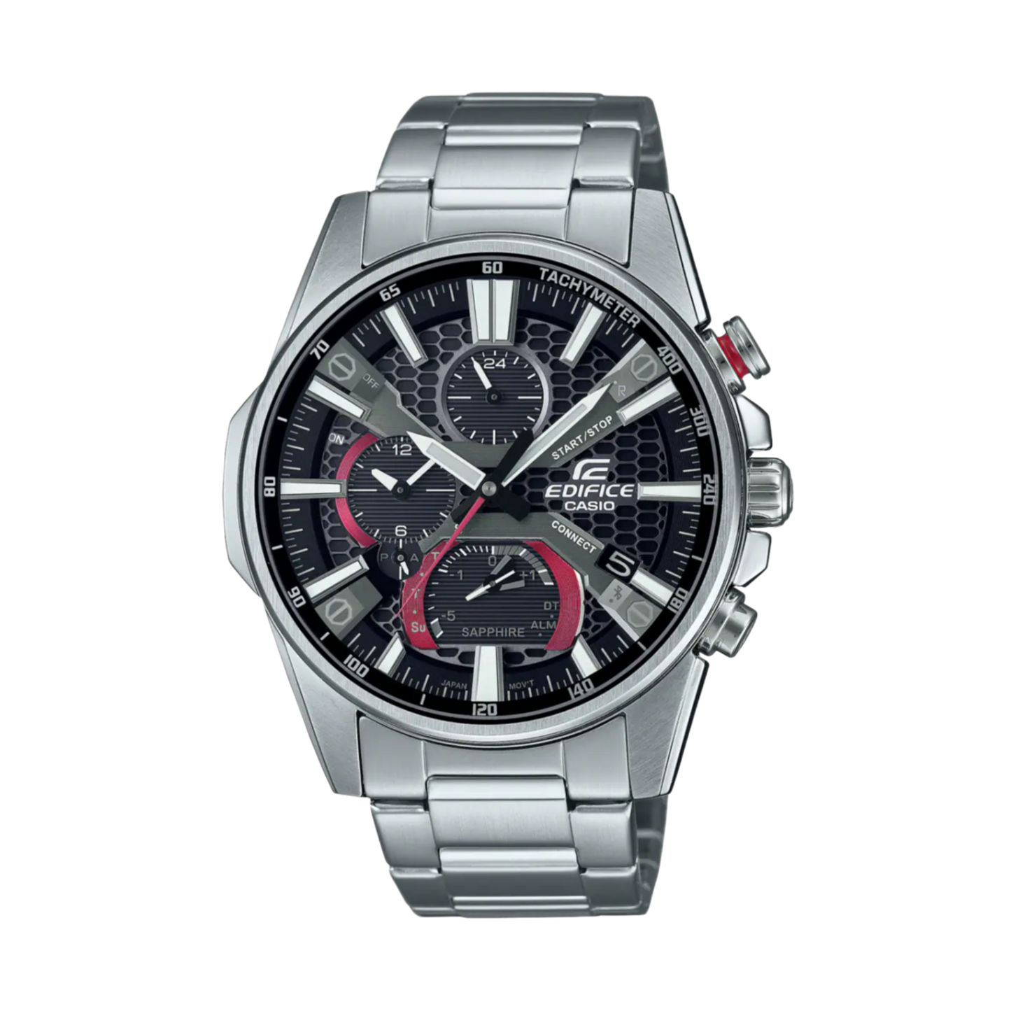 Casio Edifice EQB-1200D-1A Solar Chronograph Black Dial Sapphire Crystal Bluetooth Link Men's Watch