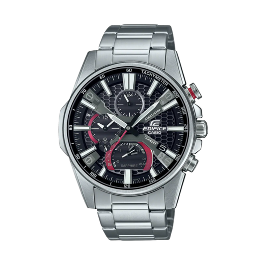 Casio Edifice EQB-1200D-1A Solar Chronograph Black Dial Sapphire Crystal Bluetooth Link Men's Watch