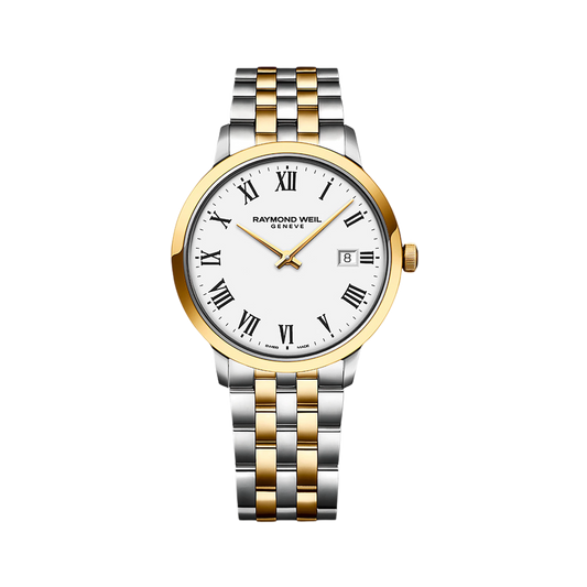 Raymond Weil 5485-STP-00300 Toccata Two Tone Stainless 39mm Steel Bracelet White Dial  Men’s Watch