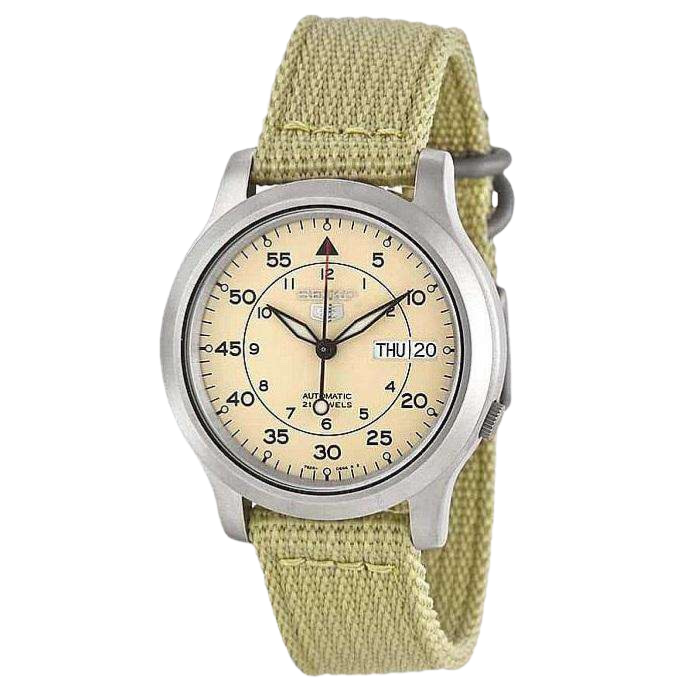 Seiko 5 SNK803K2  Military Automatic Cream Dial Men's Watch